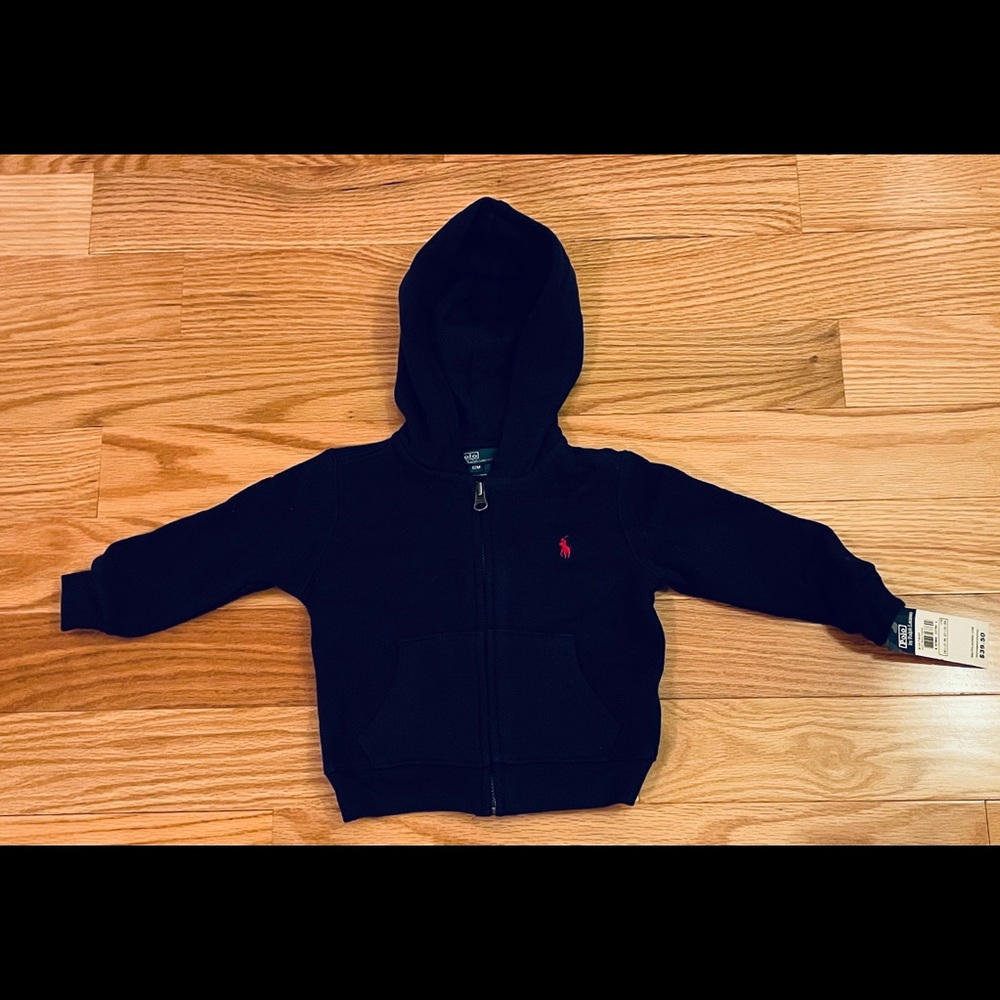 Polo Hooded Zip up Sweat Jacket Baby
